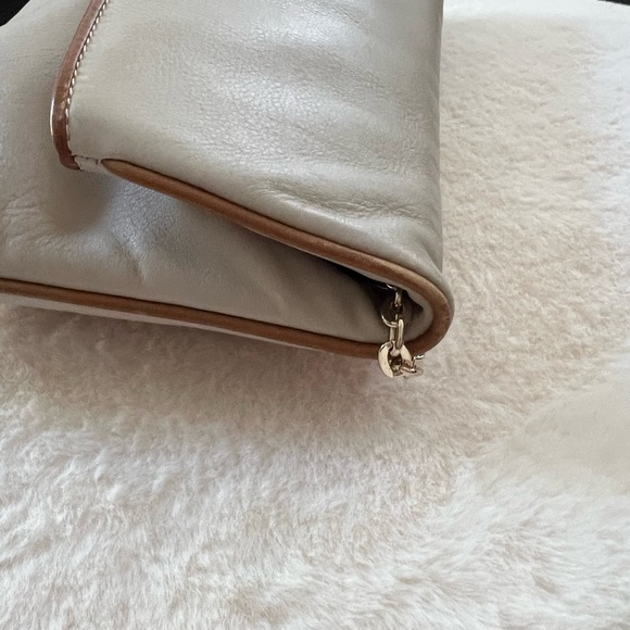 Celine Cream and Tan Clutch with Gold Chain - Picture 7 of 14
